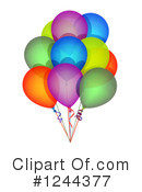 Party Balloons Clipart #1244377 by vectorace