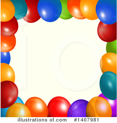 Royalty-Free (RF) Party Balloons Clipart Illustration by elaineitalia - Stock Sample #1407981
