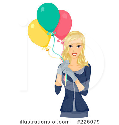 Royalty-Free (RF) Party Balloons Clipart Illustration by BNP Design Studio - Stock Sample #226079