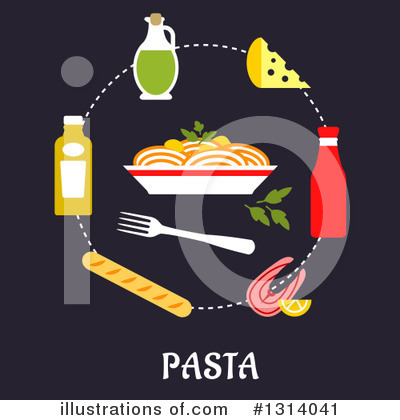 Royalty-Free (RF) Pasta Clipart Illustration by Vector Tradition SM - Stock Sample #1314041