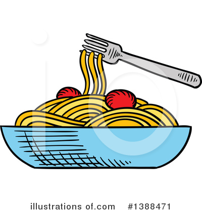 Spaghetti Clipart #1388471 by Vector Tradition SM