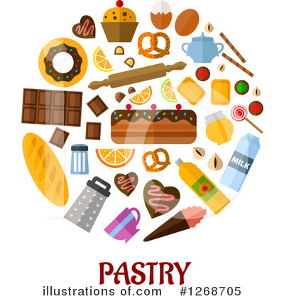 Royalty-Free (RF) Pastry Clipart Illustration by Vector Tradition SM - Stock Sample #1268705