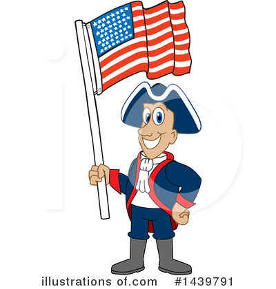 Royalty-Free (RF) Patriot Mascot Clipart Illustration by Mascot Junction - Stock Sample #1439791