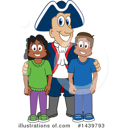 Royalty-Free (RF) Patriot Mascot Clipart Illustration by Mascot Junction - Stock Sample #1439793
