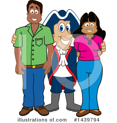 Royalty-Free (RF) Patriot Mascot Clipart Illustration by Mascot Junction - Stock Sample #1439794