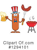 Patriotic Sausage Clipart #1294101 by Hit Toon