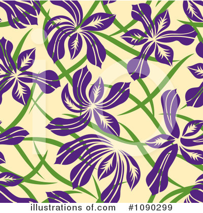 Floral Background Clipart #1090299 by Cherie Reve