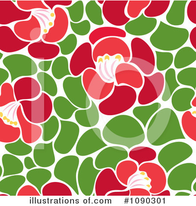 Floral Background Clipart #1090301 by Cherie Reve
