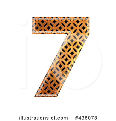 Patterned Orange Number Clipart #436078 by chrisroll