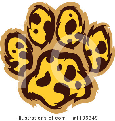 Royalty-Free (RF) Paw Print Clipart Illustration by Chromaco - Stock Sample #1196349