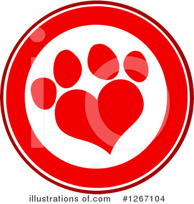 Royalty-Free (RF) Paw Print Clipart Illustration by Hit Toon - Stock Sample #1267104