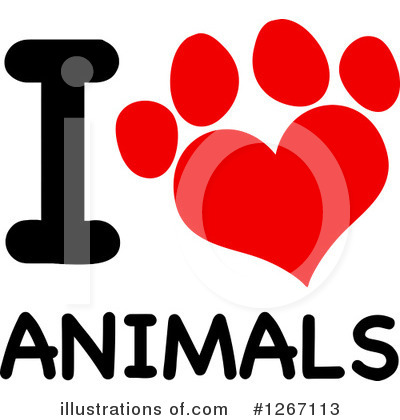 Royalty-Free (RF) Paw Print Clipart Illustration by Hit Toon - Stock Sample #1267113