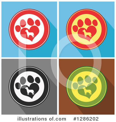 Royalty-Free (RF) Paw Print Clipart Illustration by Hit Toon - Stock Sample #1286202