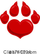 Paw Print Clipart #1741094 by Hit Toon