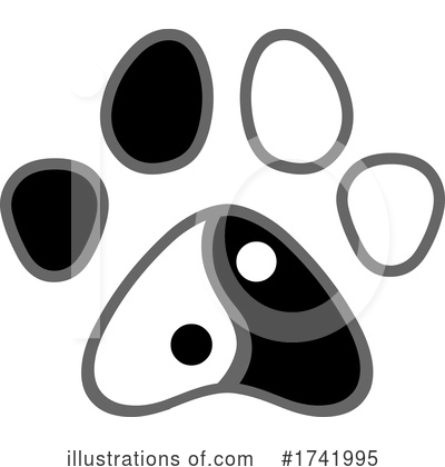 Paw Prints Clipart #1741995 by Hit Toon