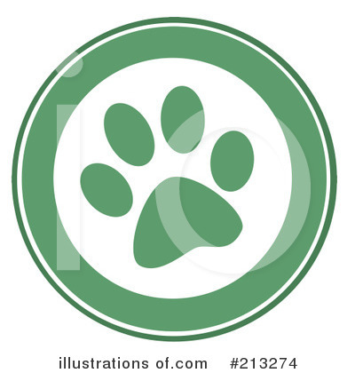 Royalty-Free (RF) Paw Print Clipart Illustration by Hit Toon - Stock Sample #213274