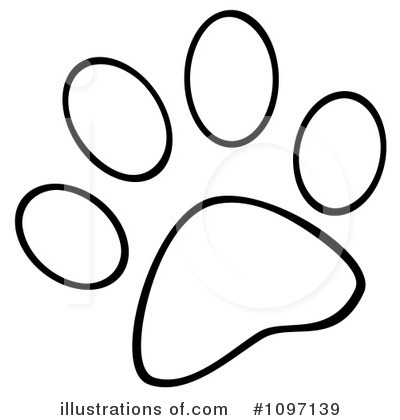 Royalty-Free (RF) Paw Prints Clipart Illustration by Hit Toon - Stock Sample #1097139