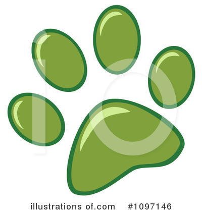 Royalty-Free (RF) Paw Prints Clipart Illustration by Hit Toon - Stock Sample #1097146