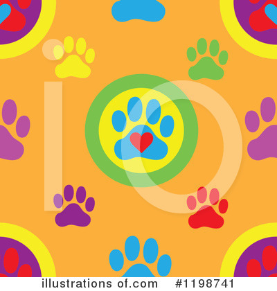 Paw Prints Clipart #1198741 by Maria Bell