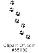 Paw Prints Clipart #65082 by Dennis Holmes Designs