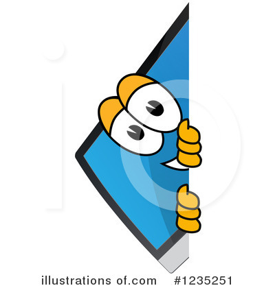 Royalty-Free (RF) Pc Computer Mascot Clipart Illustration by Mascot Junction - Stock Sample #1235251