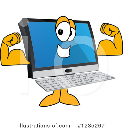 Pc Computer Mascot Clipart #1235267 by Toons4Biz