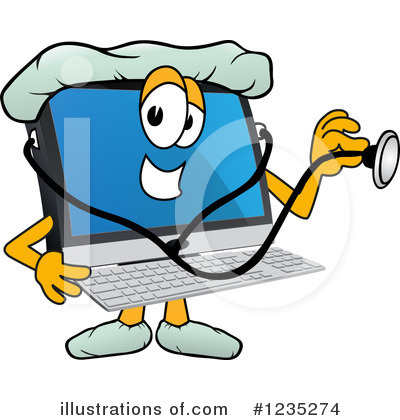 Pc Computer Mascot Clipart #1235274 by Toons4Biz