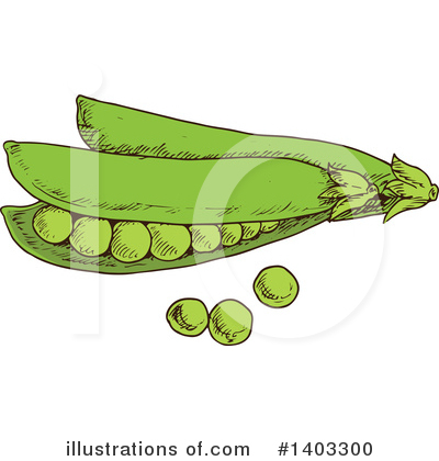 Royalty-Free (RF) Pea Clipart Illustration by Vector Tradition SM - Stock Sample #1403300