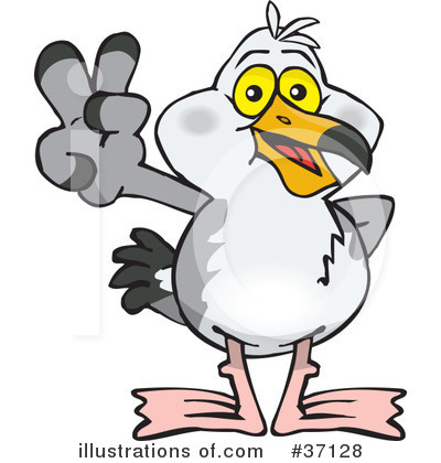 Seagull Clipart #37128 by Dennis Holmes Designs