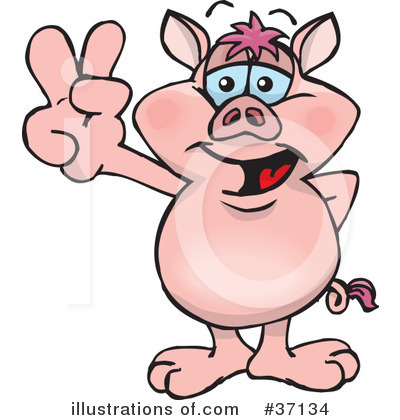 Pig Clipart #37134 by Dennis Holmes Designs