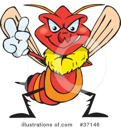 Wasp Clipart #37146 by Dennis Holmes Designs