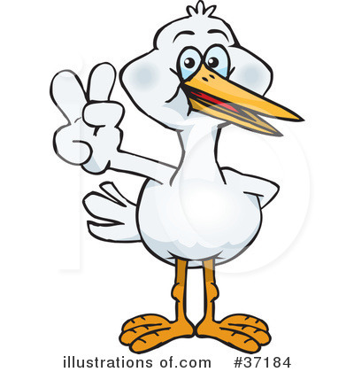 Stork Clipart #37184 by Dennis Holmes Designs