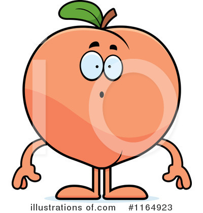 Royalty-Free (RF) Peach Clipart Illustration by Cory Thoman - Stock Sample #1164923