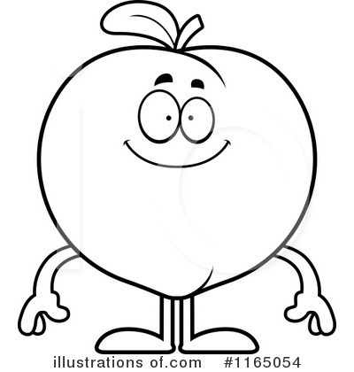 Royalty-Free (RF) Peach Clipart Illustration by Cory Thoman - Stock Sample #1165054