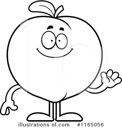 Royalty-Free (RF) Peach Clipart Illustration by Cory Thoman - Stock Sample #1165056
