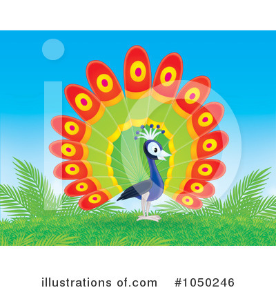 Royalty-Free (RF) Peacock Clipart Illustration by Alex Bannykh - Stock Sample #1050246