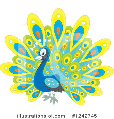 Peacock Clipart #1242745 by Alex Bannykh