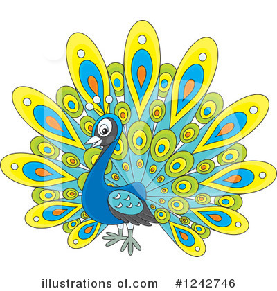 Royalty-Free (RF) Peacock Clipart Illustration by Alex Bannykh - Stock Sample #1242746