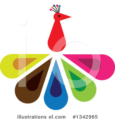 Peacock Clipart #1342965 by ColorMagic
