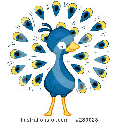 Royalty-Free (RF) Peacock Clipart Illustration by BNP Design Studio - Stock Sample #230023