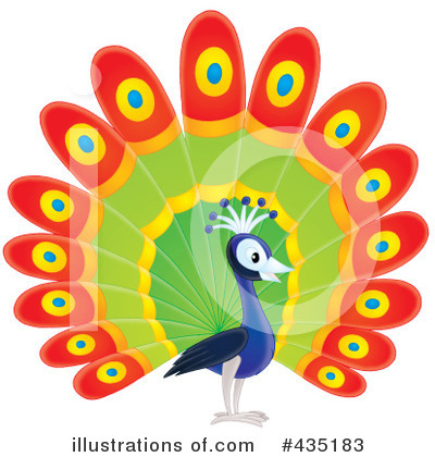 Royalty-Free (RF) Peacock Clipart Illustration by Alex Bannykh - Stock Sample #435183