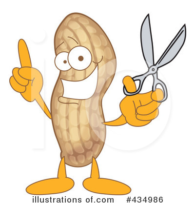 Royalty-Free (RF) Peanut Character Clipart Illustration by Mascot Junction - Stock Sample #434986
