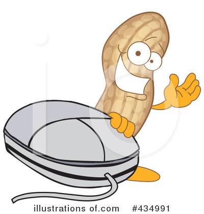 Royalty-Free (RF) Peanut Character Clipart Illustration by Mascot Junction - Stock Sample #434991