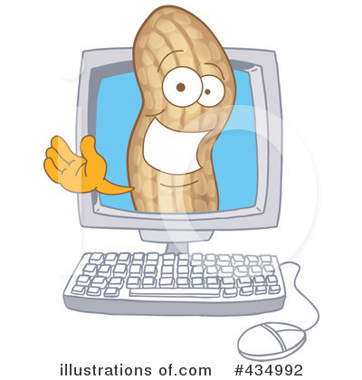 Royalty-Free (RF) Peanut Character Clipart Illustration by Mascot Junction - Stock Sample #434992