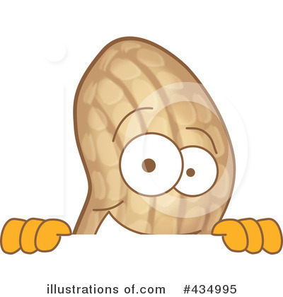 Royalty-Free (RF) Peanut Character Clipart Illustration by Mascot Junction - Stock Sample #434995