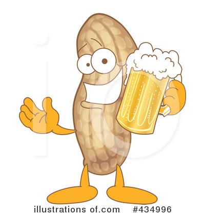Royalty-Free (RF) Peanut Character Clipart Illustration by Mascot Junction - Stock Sample #434996