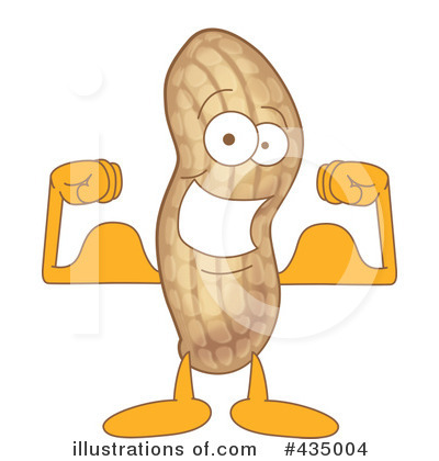 Royalty-Free (RF) Peanut Character Clipart Illustration by Mascot Junction - Stock Sample #435004