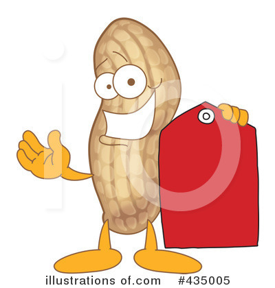 Royalty-Free (RF) Peanut Character Clipart Illustration by Mascot Junction - Stock Sample #435005