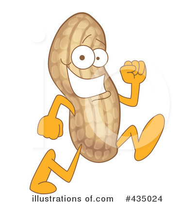 Royalty-Free (RF) Peanut Character Clipart Illustration by Mascot Junction - Stock Sample #435024