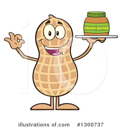 Royalty-Free (RF) Peanut Clipart Illustration by Hit Toon - Stock Sample #1300737